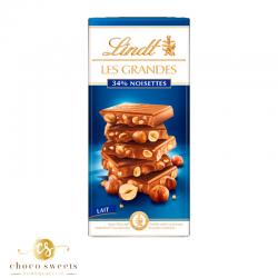 LINDT LES GRANDES 34% NOISETTES LAIT 150G